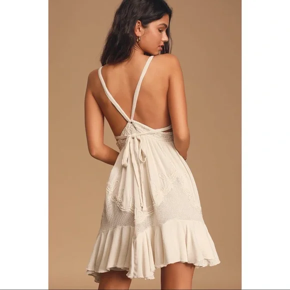 free people beaded mini dress Amber Nights Black Beaded Mini Dress main image 1